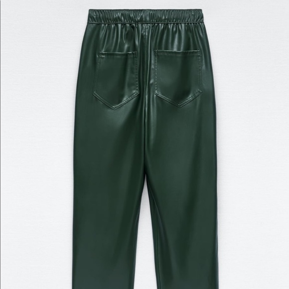 Faux leather forest green pant - Picture 5 of 6